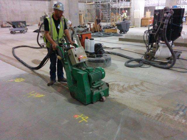 scarify and grind to level floor